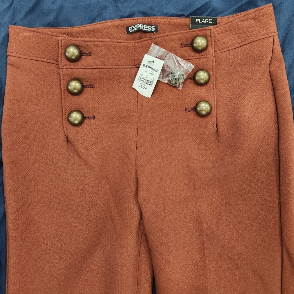 Express Rust Flare Pants